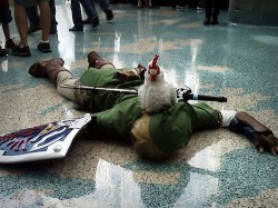 Link is dead, a chicken did it. Let's kill that feathered, dinosaur looking asshole.